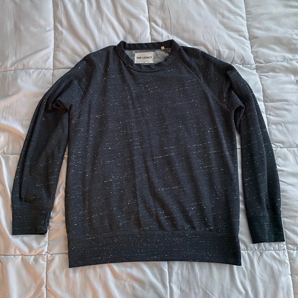Our Legacy Navy Buclé Sweater